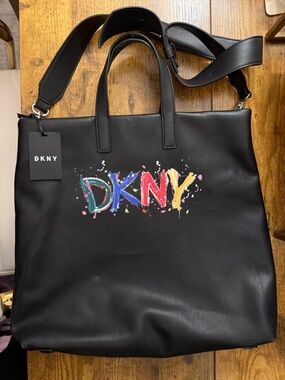 NWT DKNY Large Tilly Bag Paint Splatter